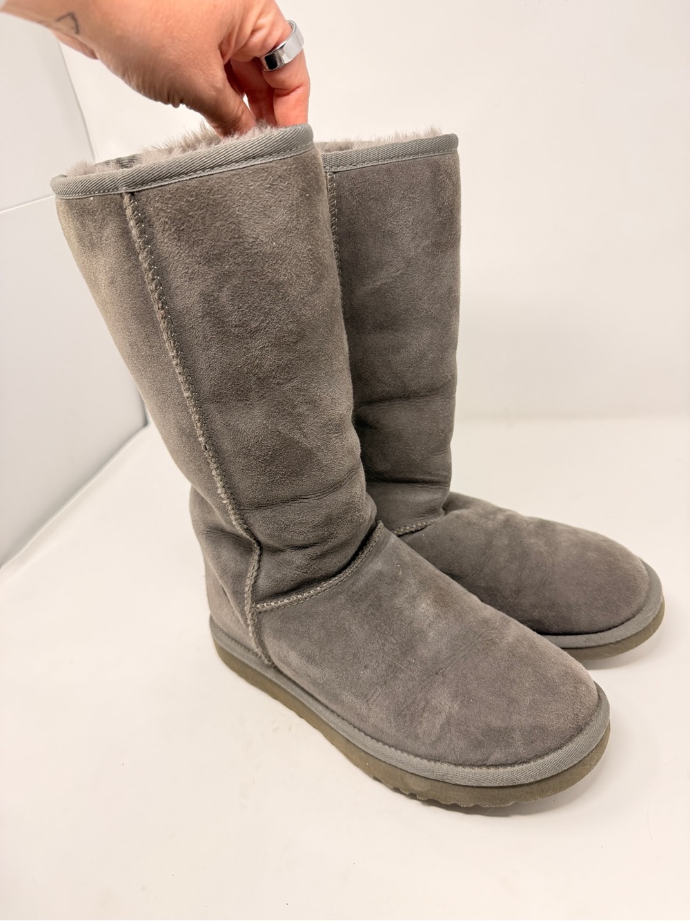 UGG Tall Gray Suede Winter Boots